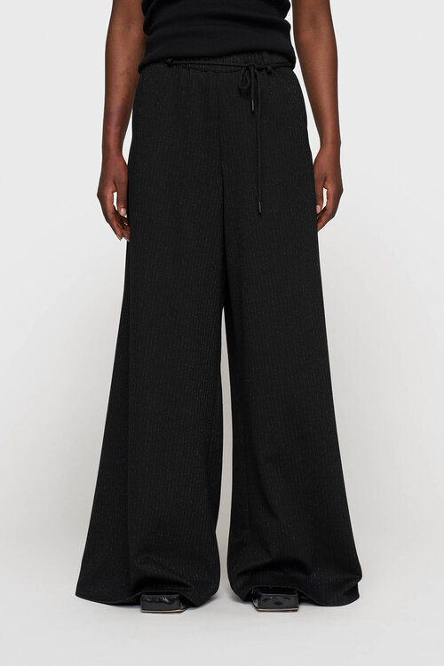 10Days Schwarze superweite Nadelstreifenhose