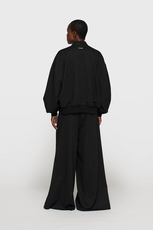 10Days Schwarze superweite Nadelstreifenhose