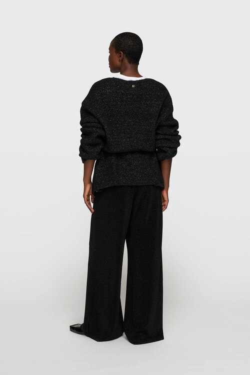 10Days Schwarze kurze Strickjacke mit Glitzer