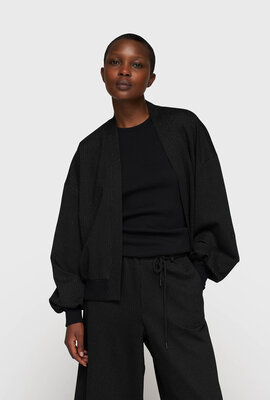 10Days Schwarze wendbare Strickjacke punto