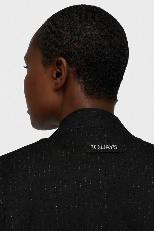 10Days Schwarze wendbare Strickjacke punto