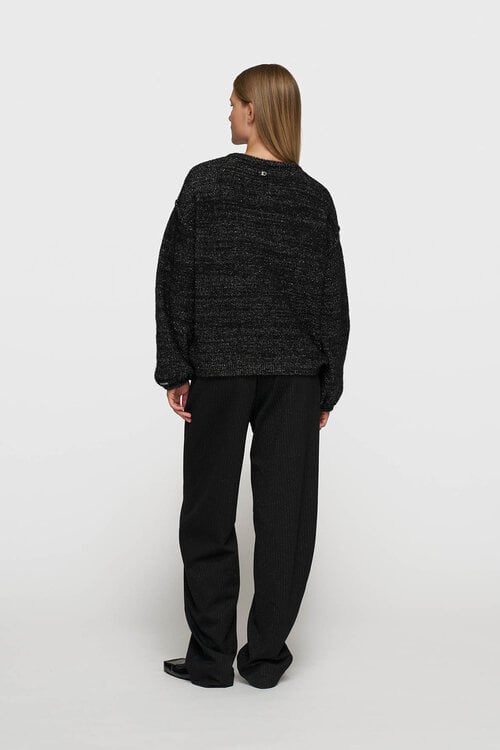 10Days Schwarzer Strickpullover mit Glitzer