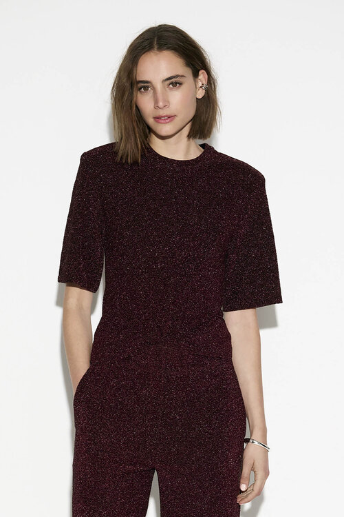 Dante 6 Lila Fantina Lurex Top