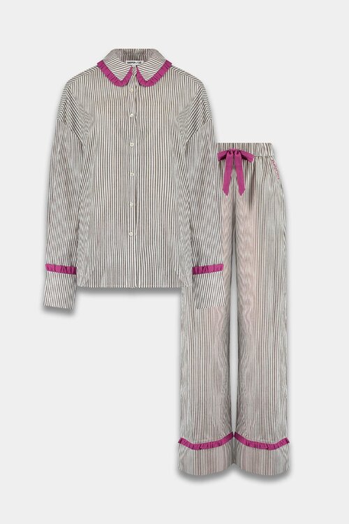 Harper & Yve Braunes Noelle-Set Hose mit Bluse