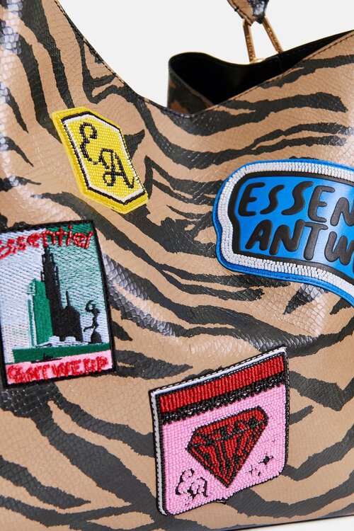 Essentiel Antwerp Schwarzer Print Shopper