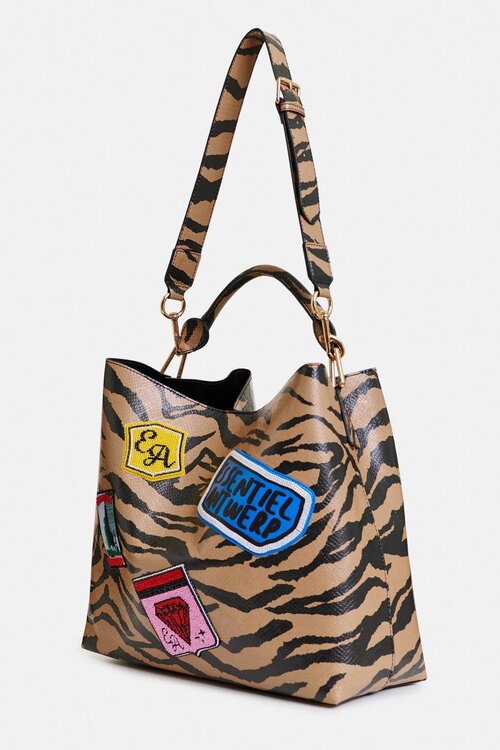 Essentiel Antwerp Schwarzer Print Shopper