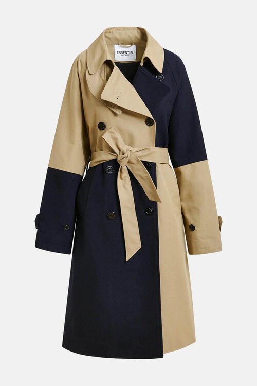Essentiel Antwerp Camel Block Trenchcoat