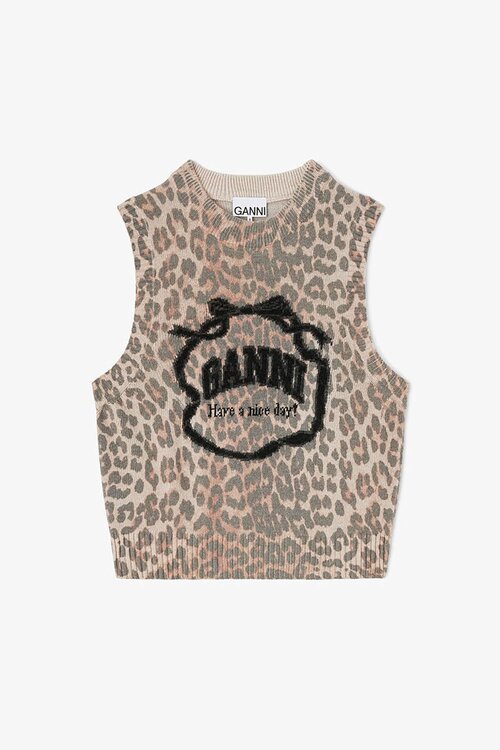 Ganni Leopardenpullover