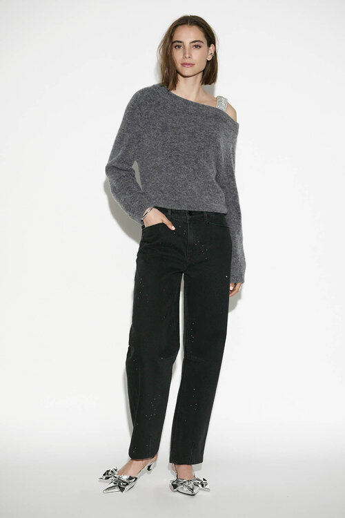 Dante 6 Dunkelgrauer Yonka Glam Pullover