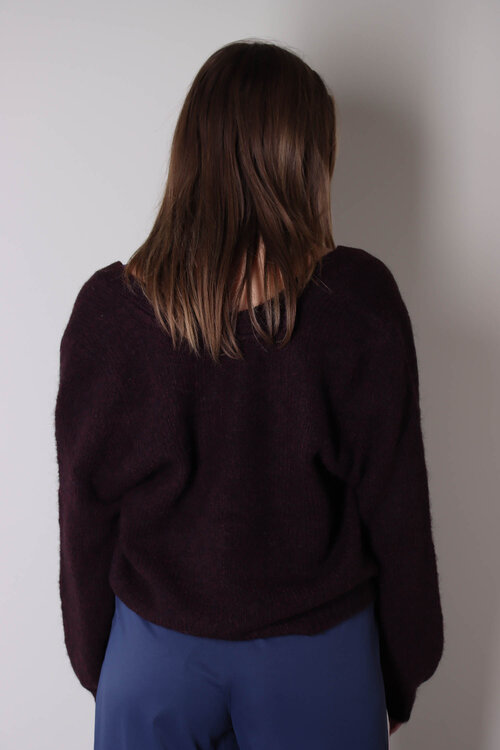 Co'couture Bordeaux Gemütlicher Pullover