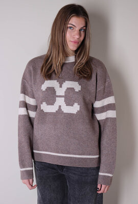 Co'couture Taupe Row Coco Strick