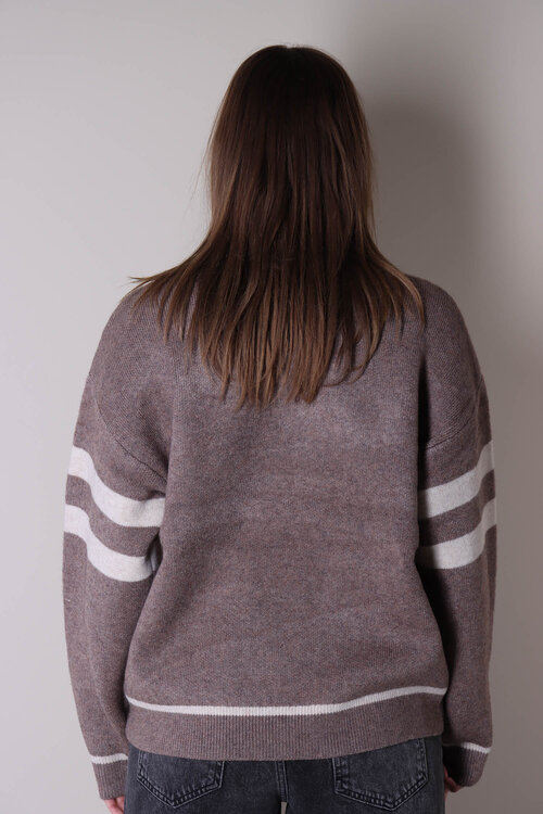 Co'couture Taupe Row Coco Strick