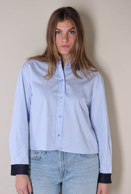 Co'couture Blaues Nelson Streifenhemd