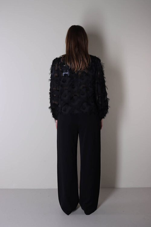 Co'couture Black Syra Struktur Bluse