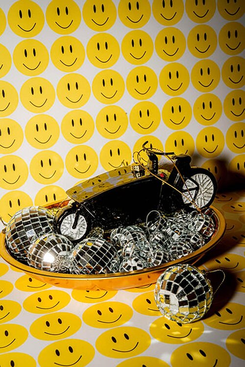 Yup in de Boom Schwarzes Weihnachtsornament