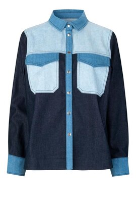 Second Female Denim Blaues Denisa Hemd