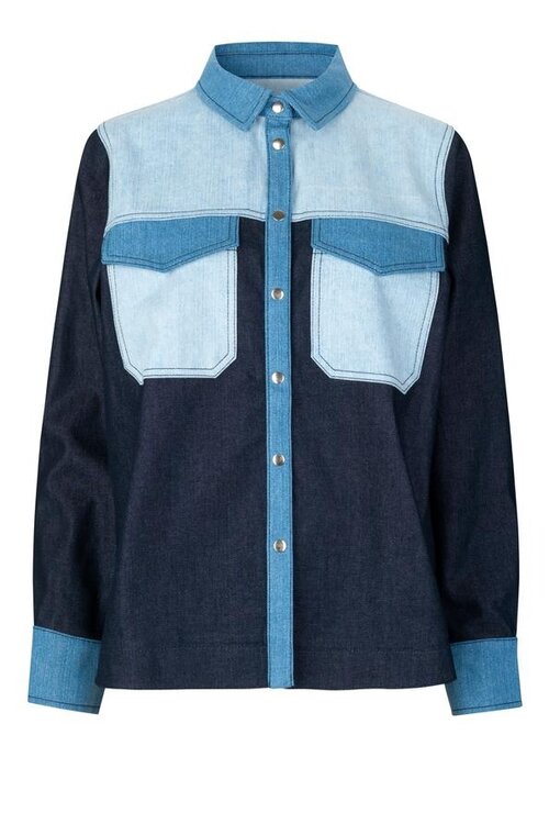 Second Female Denim Blaues Denisa Hemd