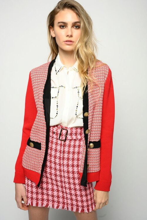 Pinko Rote Strickjacke