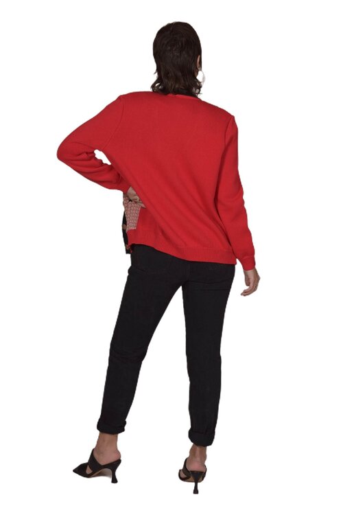 Pinko Rote Strickjacke