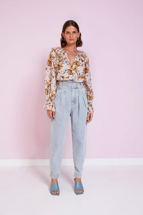 Magali Pascal Vintage Bloom Dunkle Bluse