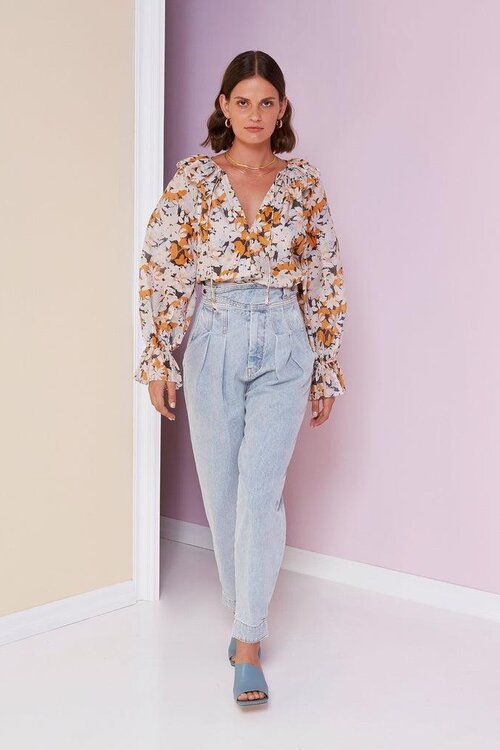 Magali Pascal Vintage Bloom Dunkle Bluse