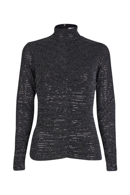 Lala Berlin Schwarzes Lurex-Top