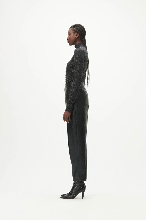 Lala Berlin Schwarzes Lurex-Top