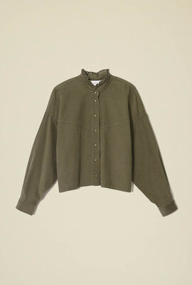 Xirena Grüne Olivenbluse