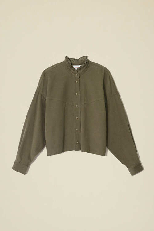 Xirena Grüne Olivenbluse