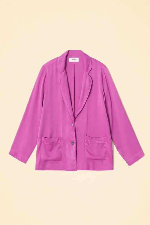 Xirena Magenta Satin Blazer