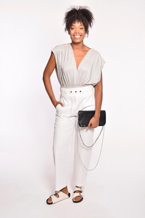 IRO Weiße High Waist Hose