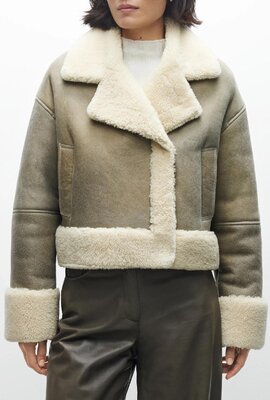 Arma Graue Lammy Bikerjacke Elvira