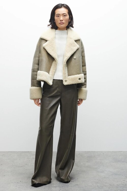 Arma Graue Lammy Bikerjacke Elvira