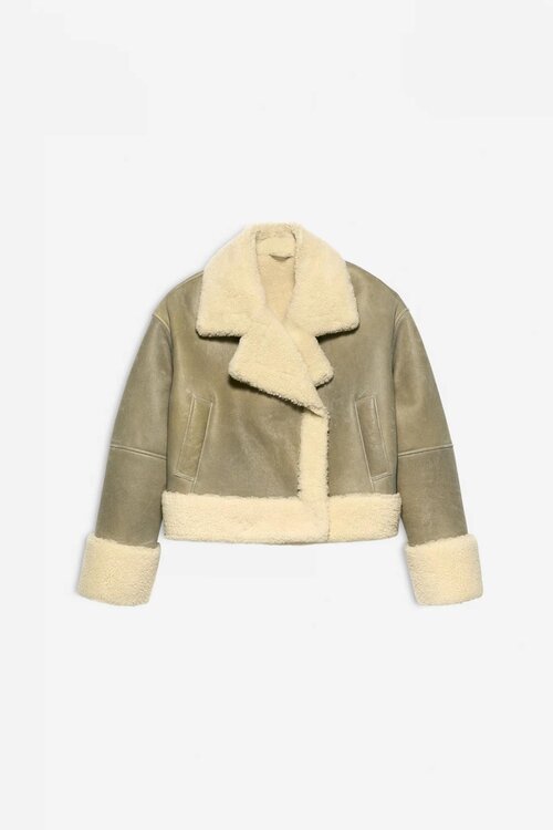 Arma Graue Lammy Bikerjacke Elvira