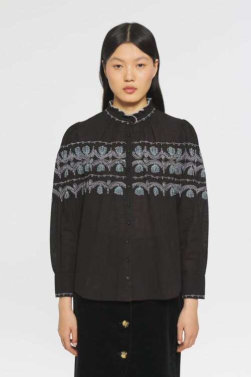 Antik Batik Schwarze Bluse