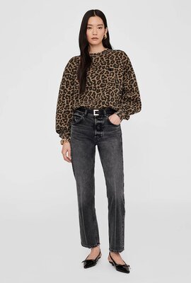 Anine Bing Leopard Miles Sweatshirt