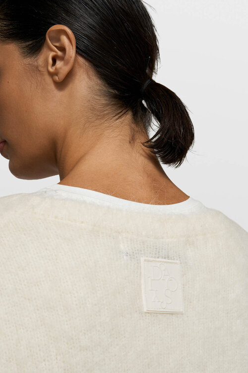 10Days Ärmelloser Strickpullover in Ecru