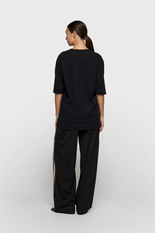 10Days Schwarzes T-Shirt mit kurzen Ärmeln Mix