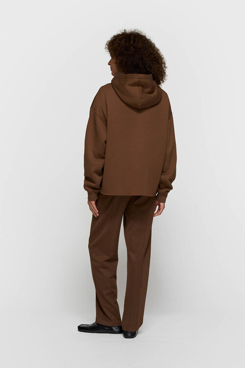 10Days Dark Truffle Statement Logo Hoodie