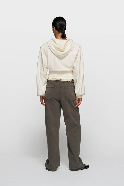 10Days Dunkle Trüffel-Jogging-Twillhosen