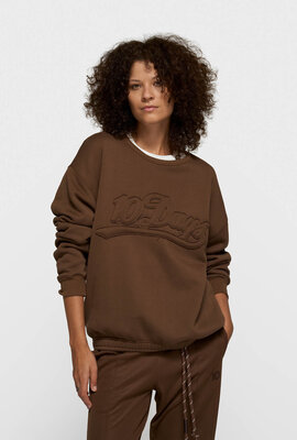 10Days Dunkler Trüffel-Statement-Pullover