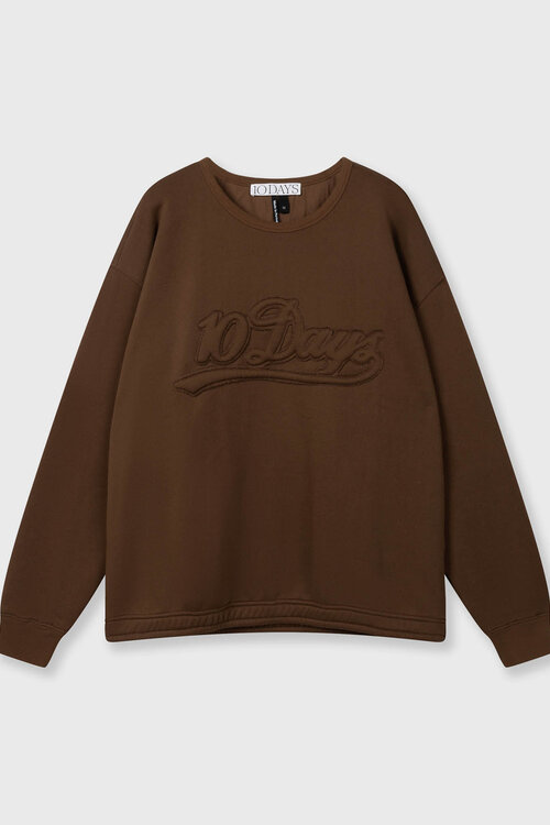 10Days Dunkler Trüffel-Statement-Pullover