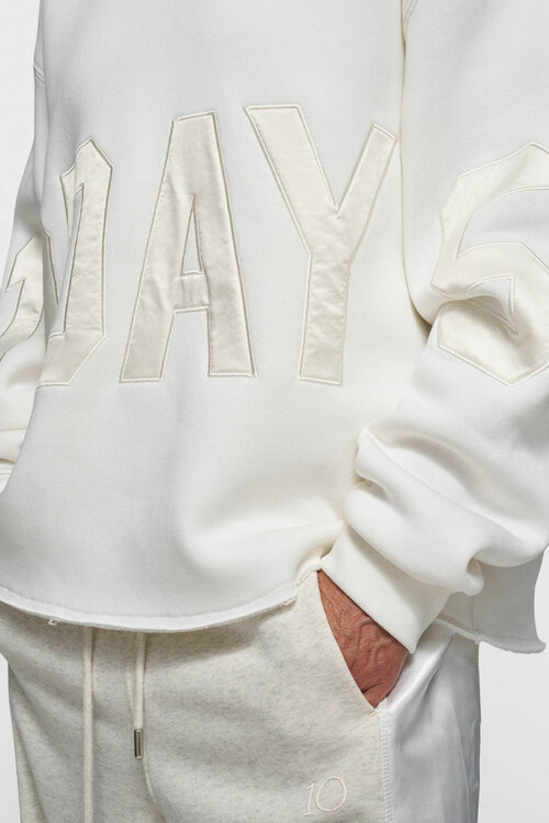 10Days Ecru Statement-Logo-Hoodie