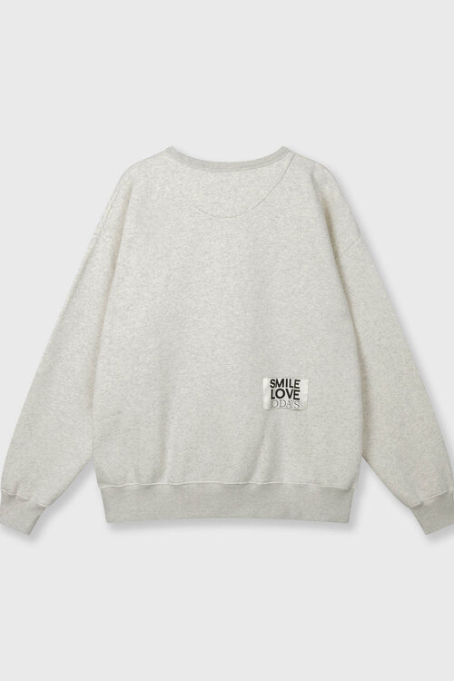 10Days Soft White Statement Pullover Lächeln Liebe
