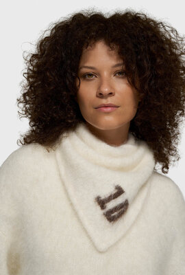 10Days Ecru haariges Strick-Bandana