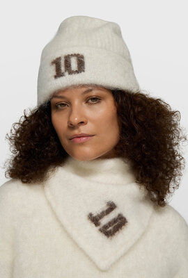 10Days Ecru haarige Strickmütze