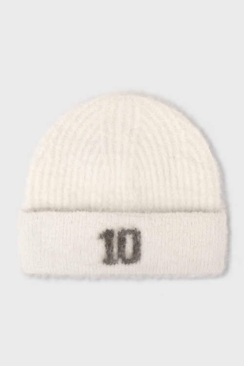 10Days Ecru haarige Strickmütze