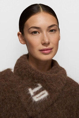 10Days dunkle Trüffel haariges Strick-Bandana