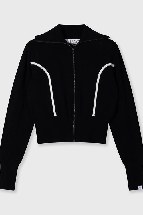 10Days Schwarze schmale Strickjacke