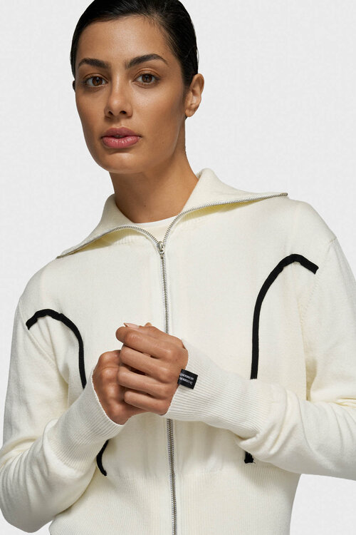 10Days Ecru schmale Strickjacke